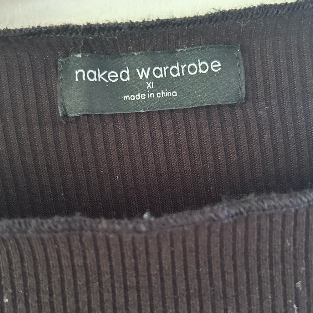 Naked Wardrobe black Ribbed Top - Picture 3 of 5